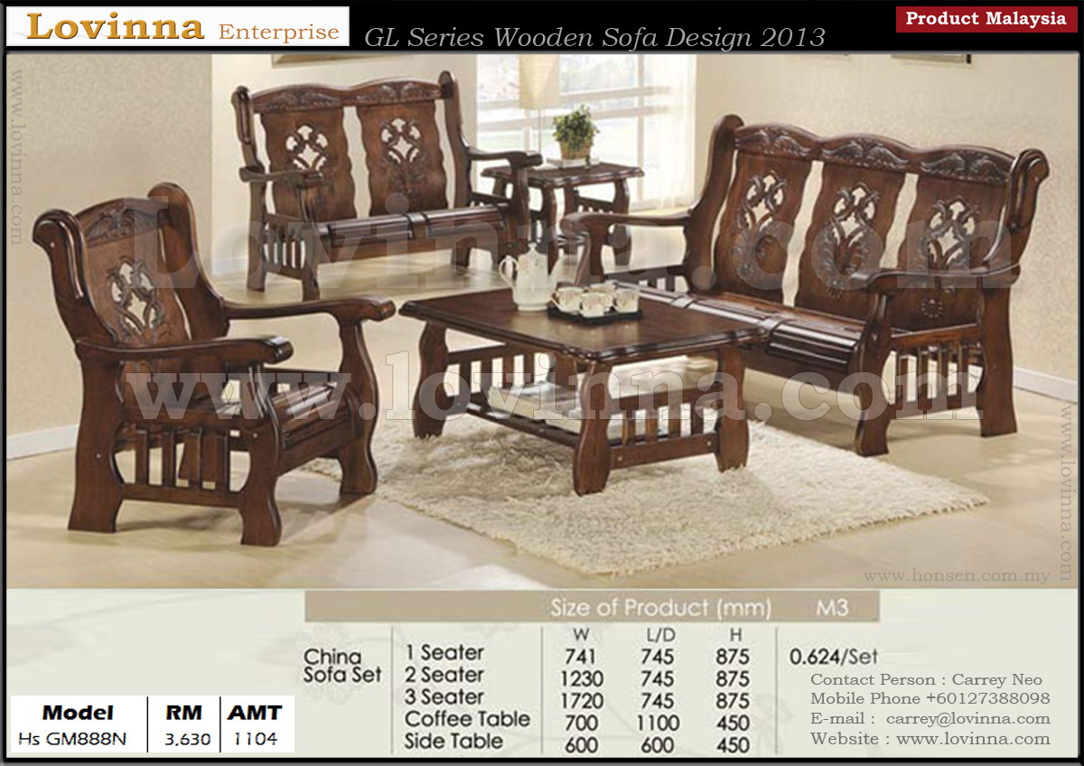 Lovinna Product Malaysia Wooden Sofa