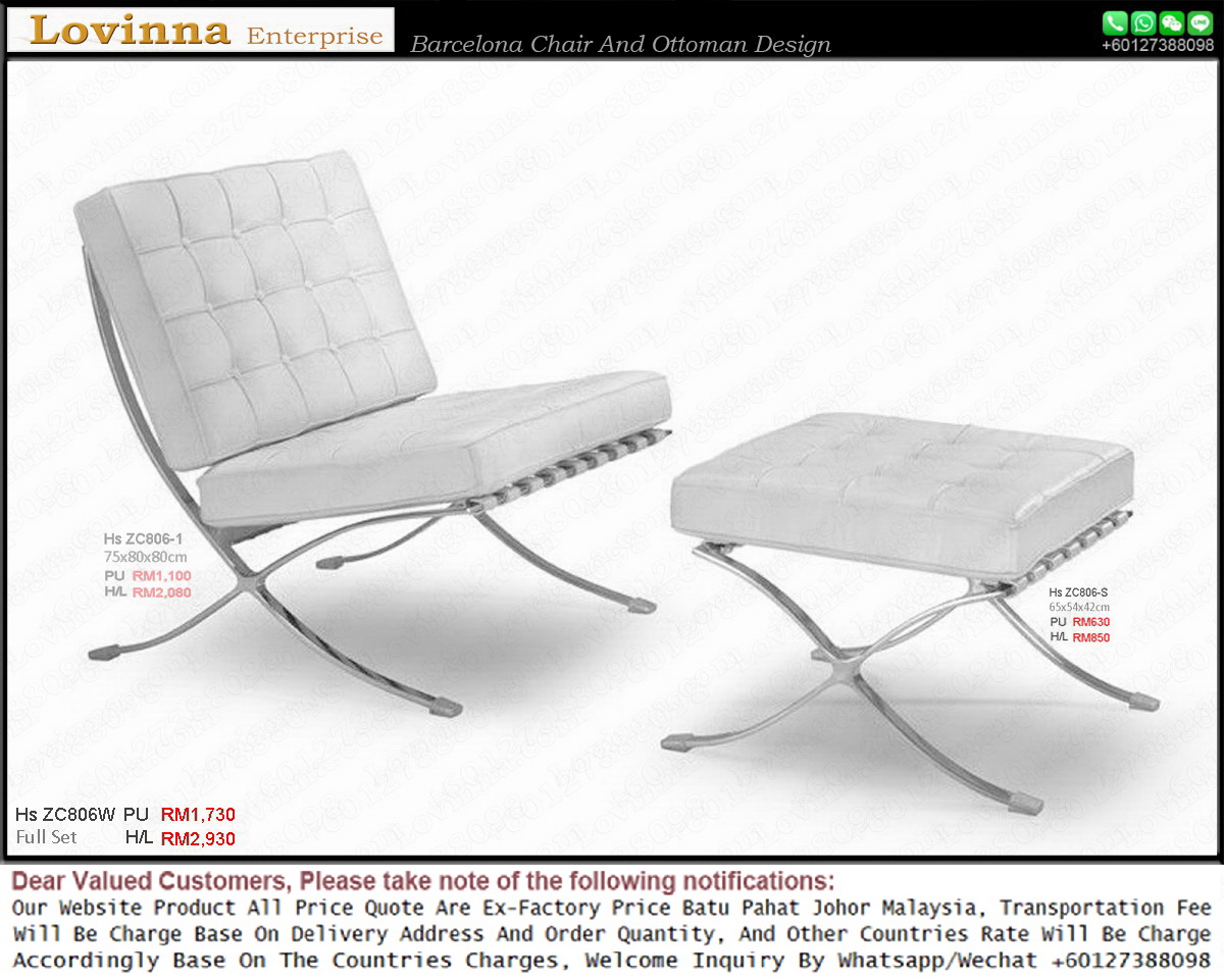 barcelona chair ottoman lovinna