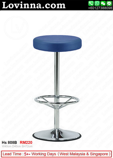 chrome black bar stools