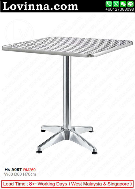 aluminum dining table 