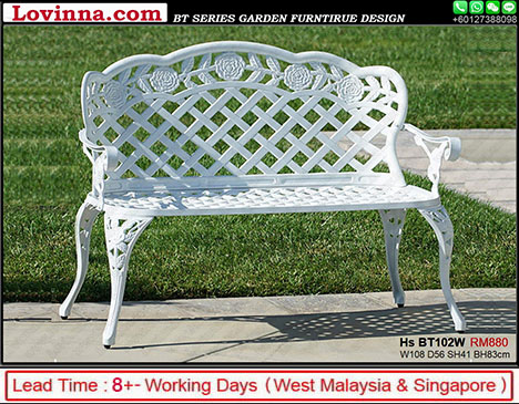 cast aluminum garden bench