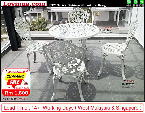 white colour garden set