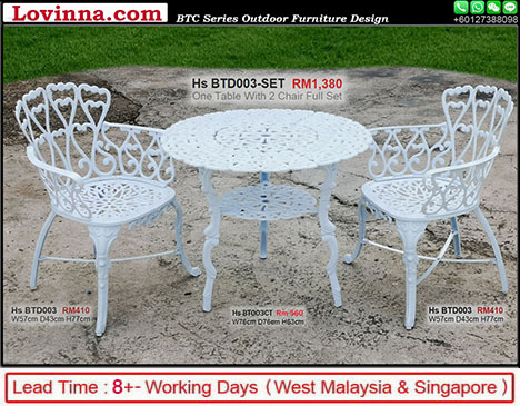 white colour garden chair And Table