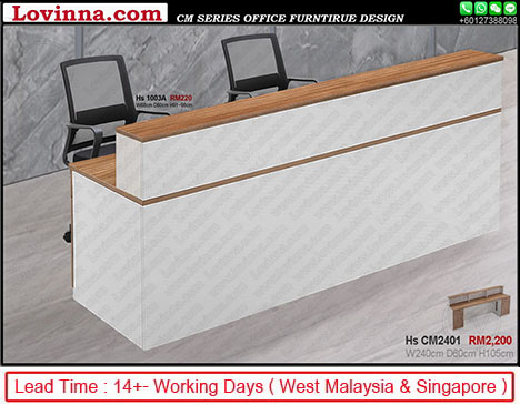 wood reception desk 