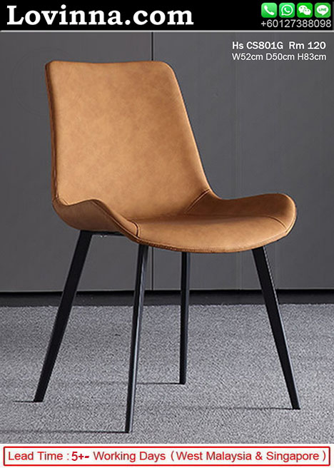 dining chair in brown orange colour