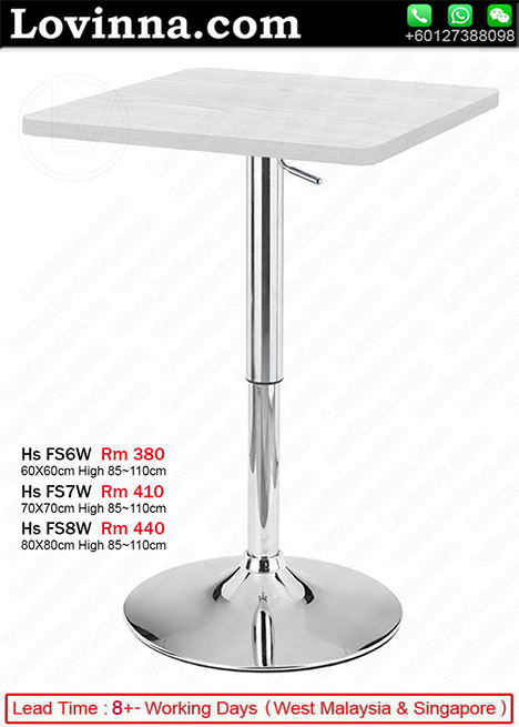 glass bar height table