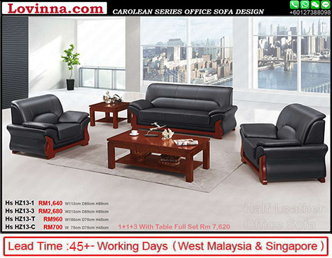 leather sofa in office