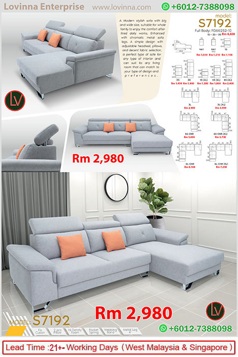 Comfortable fabric sofa