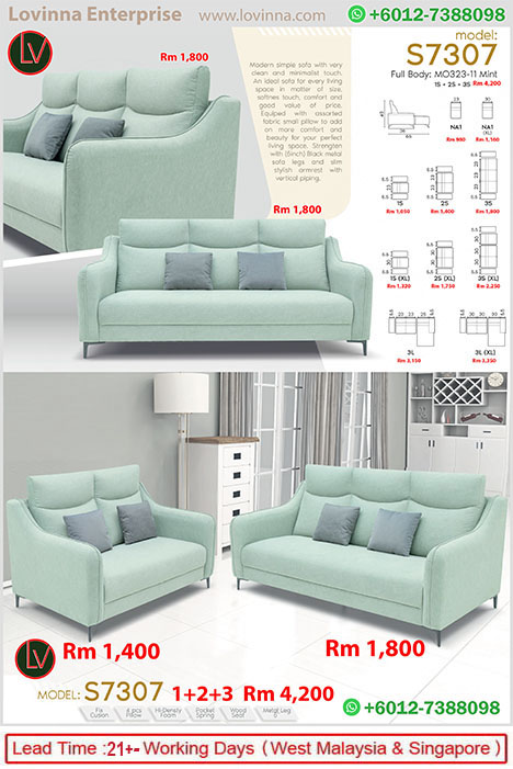 Luxury fabric sofa