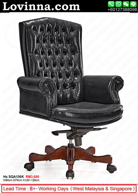 leather country office chair