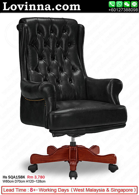 leather chair in country style