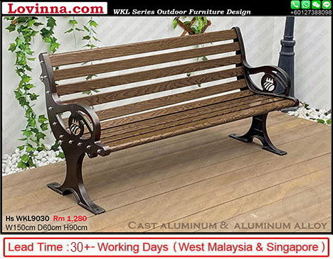 Cast aluminum & aluminum alloy garden bench