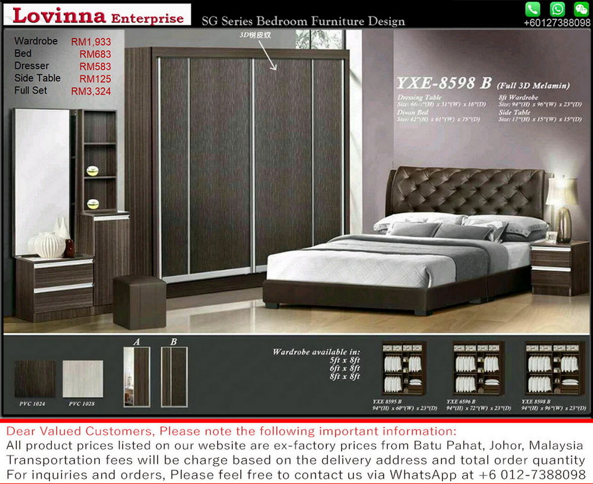 upholstered bedroom set  