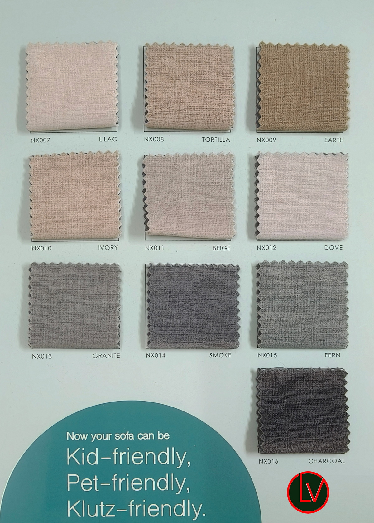 fabric sofa colour swatches