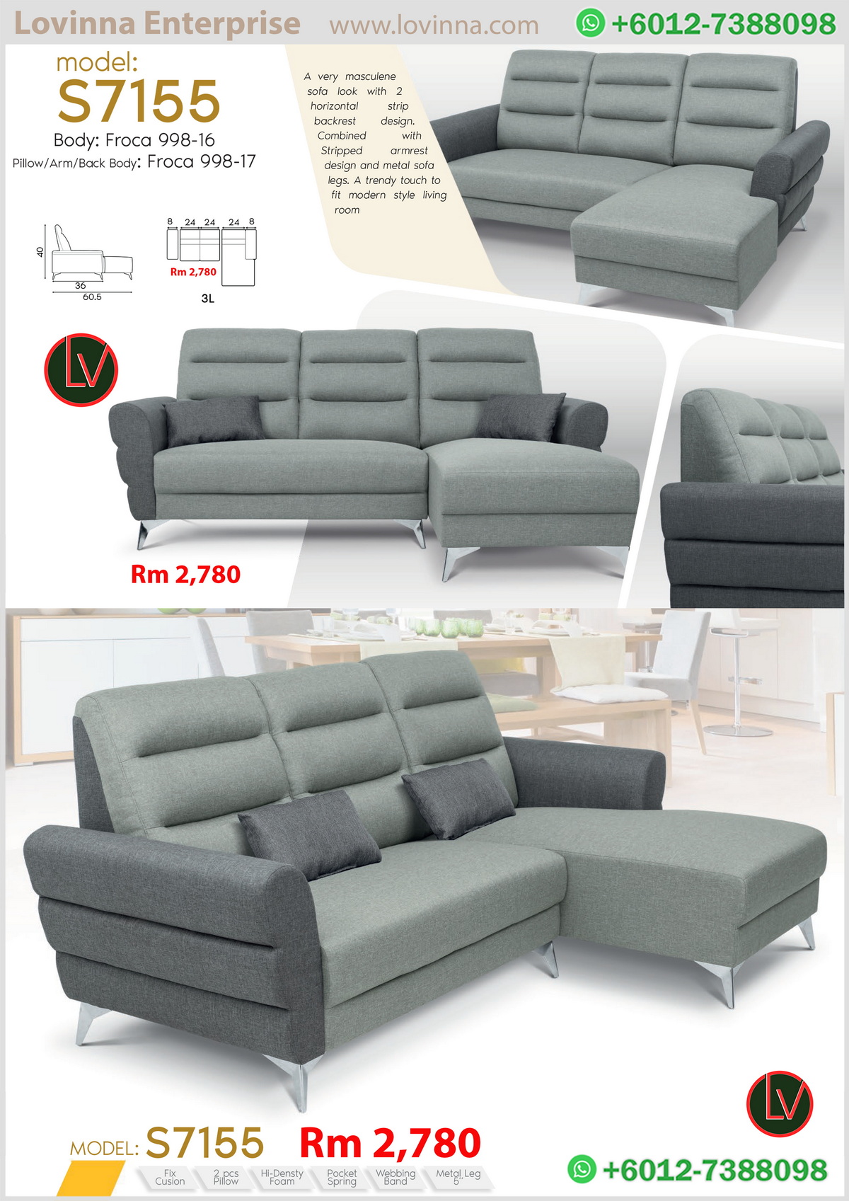 cotton fabric sofa
