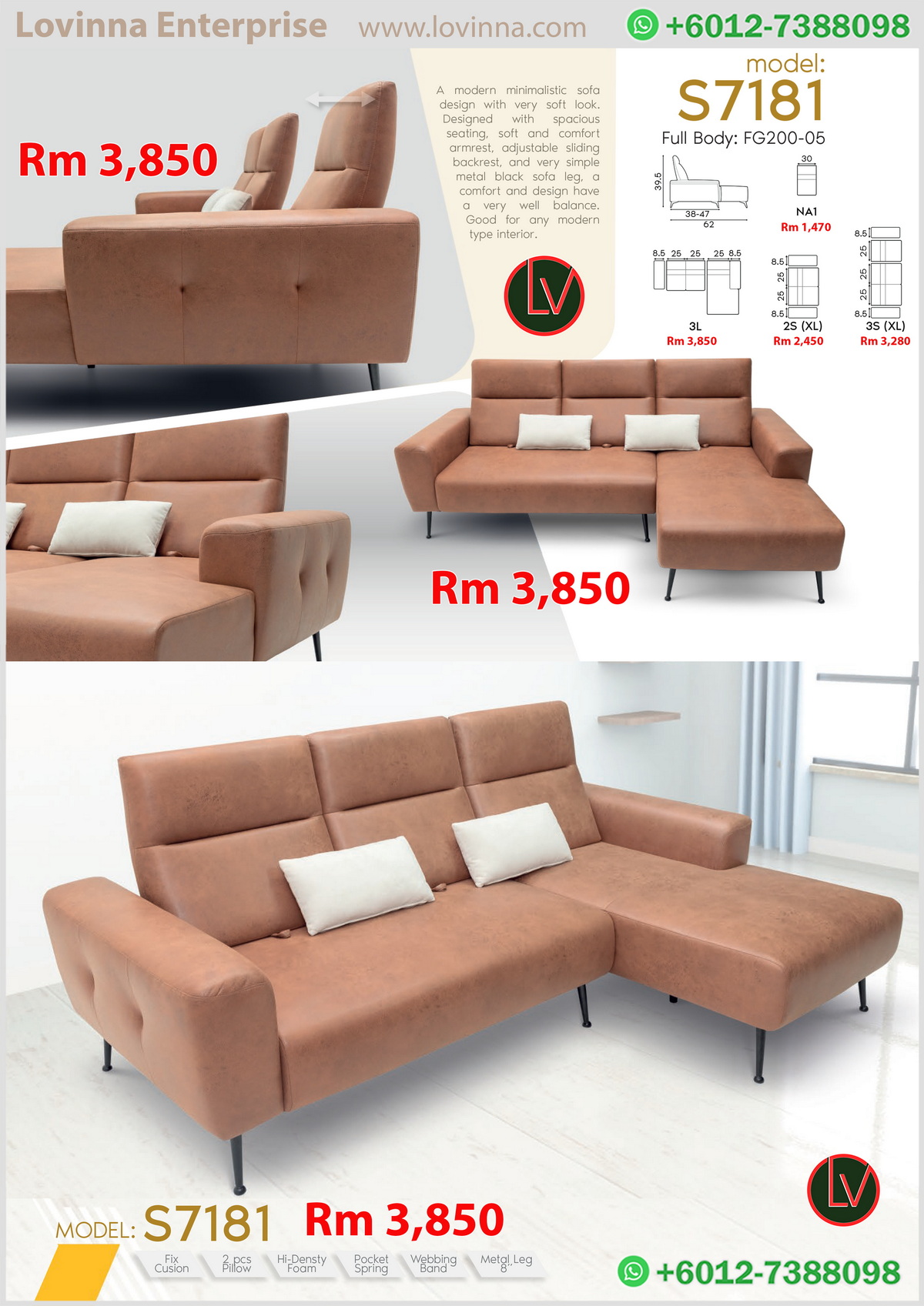 water-resistant fabric sofa