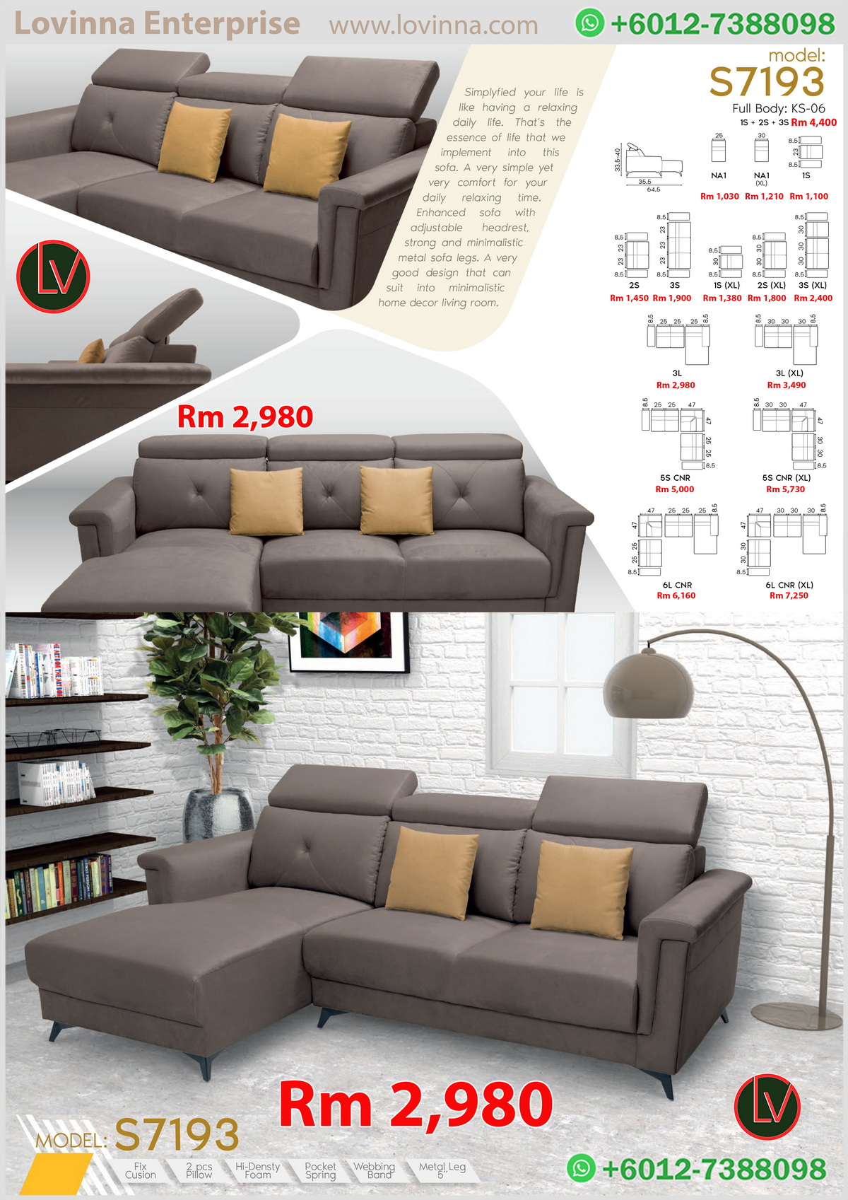 sectional fabric sofa