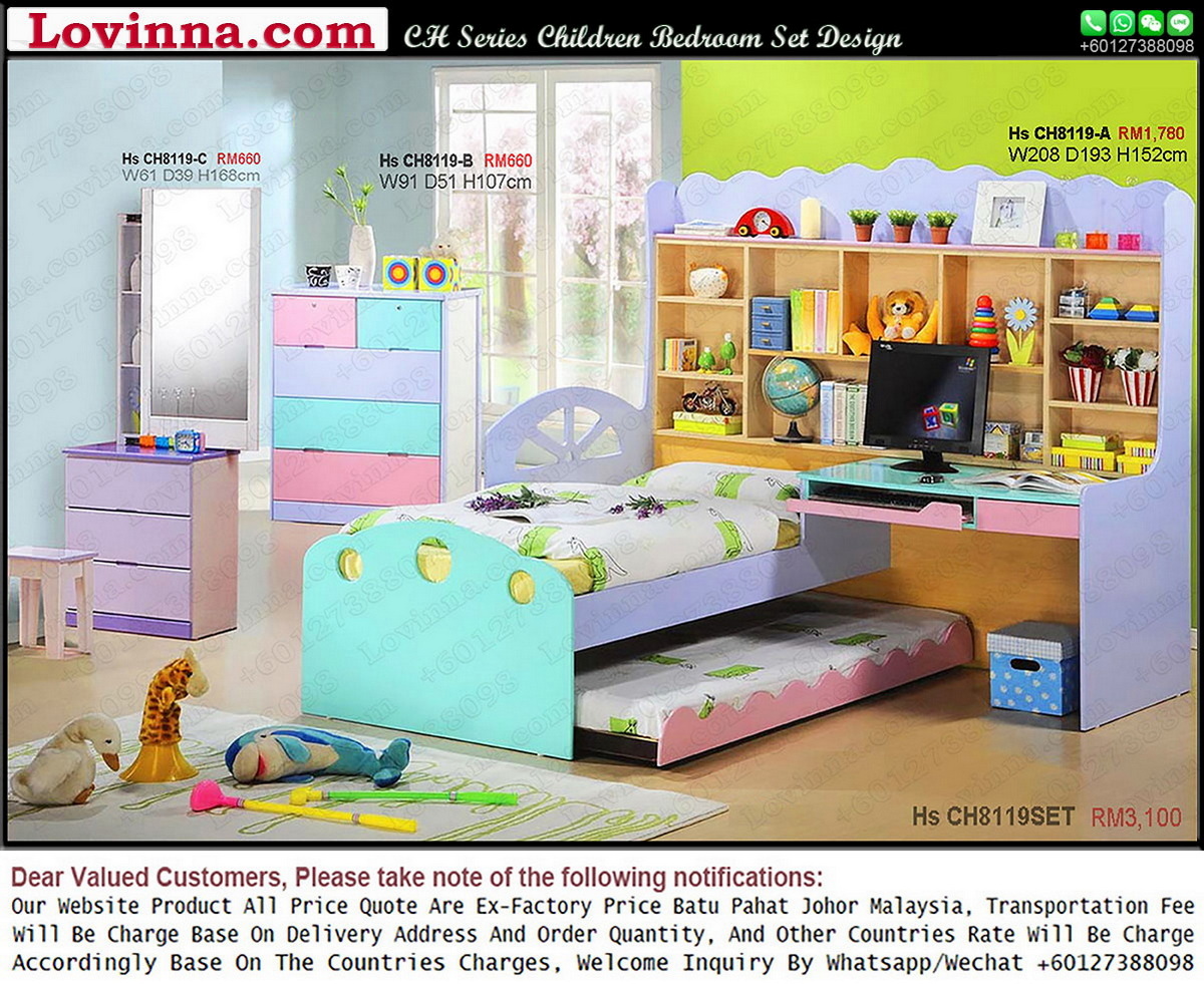 kids pastel dream bedroom set  