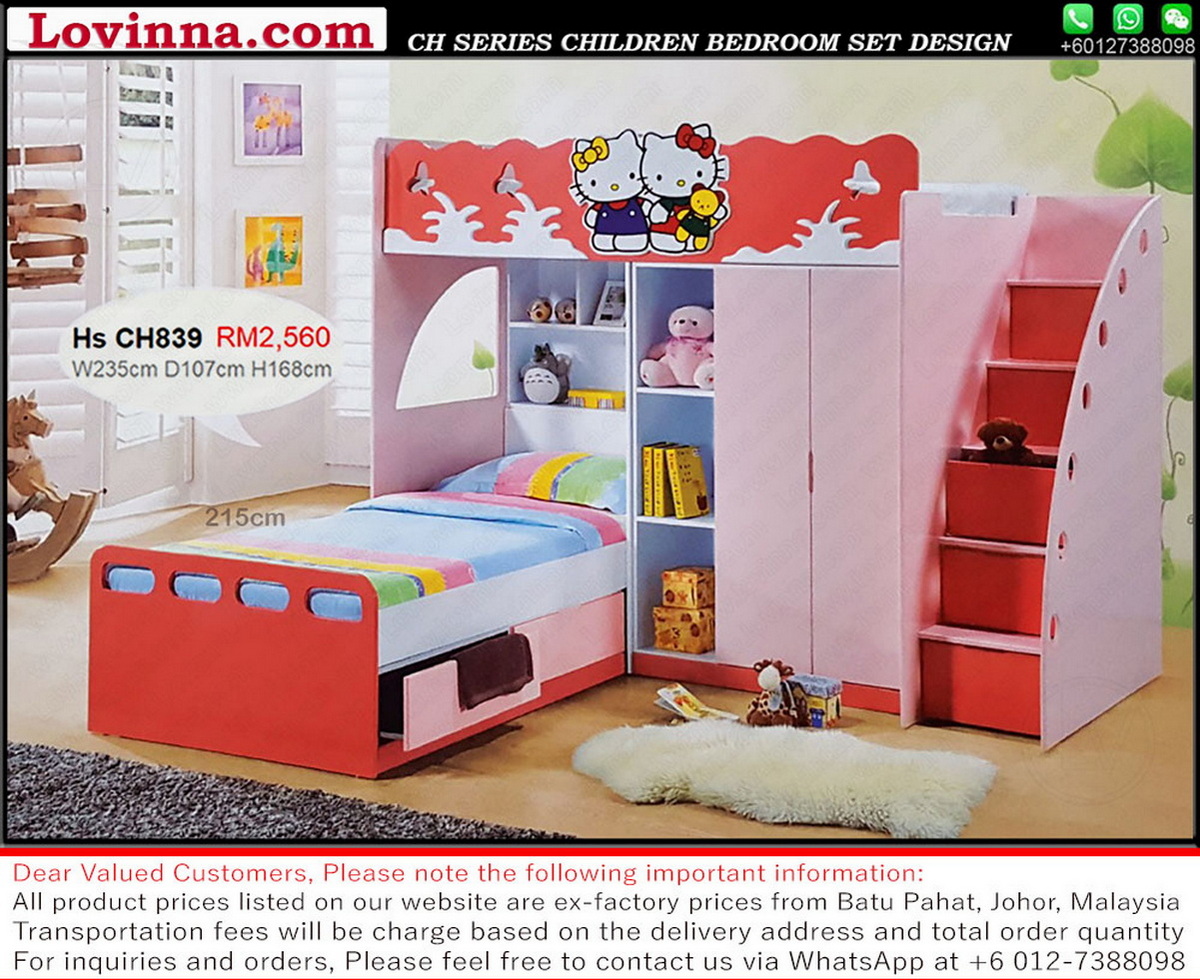 kids activity corner with bed  