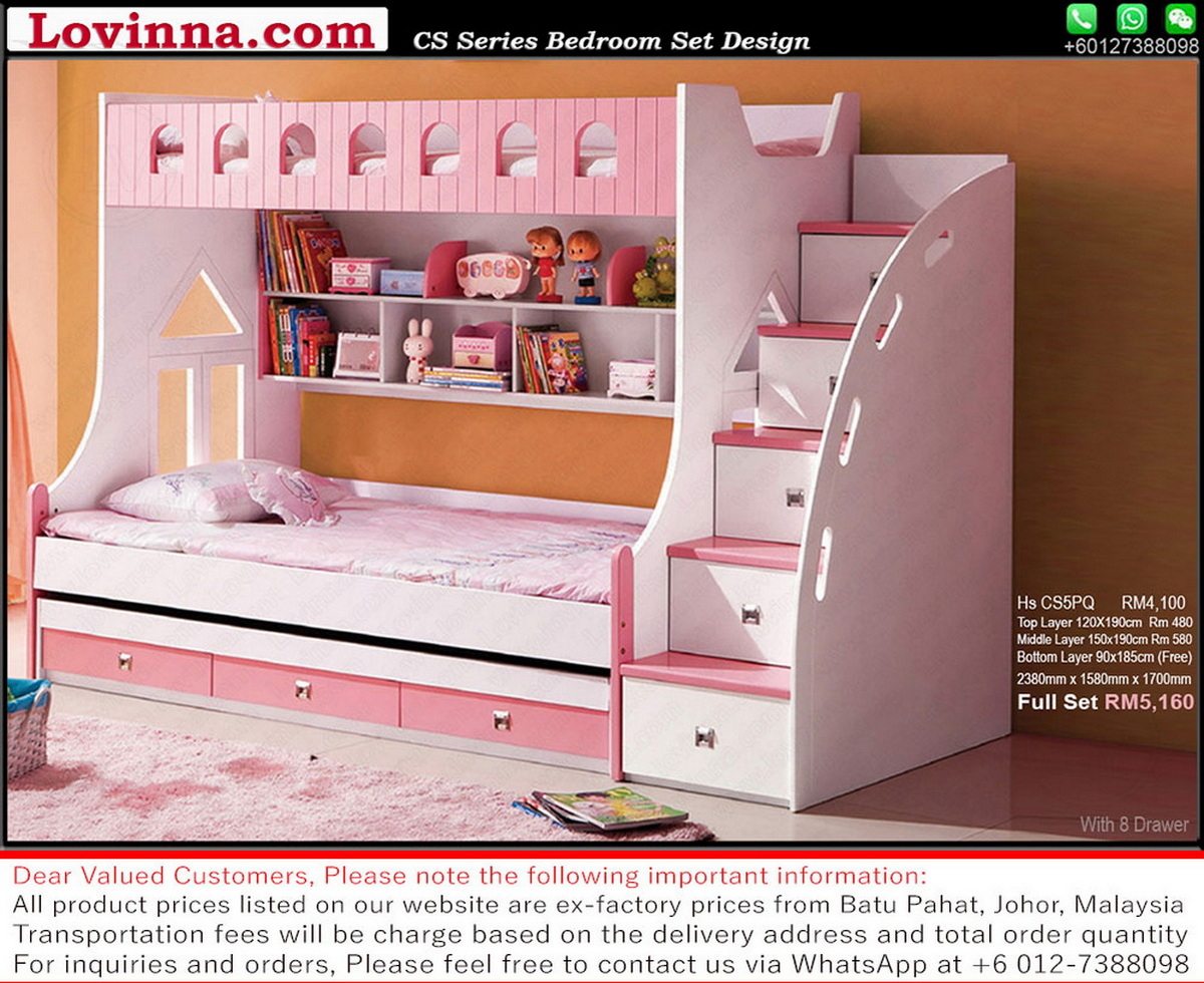 kids luxury bed with drawers  