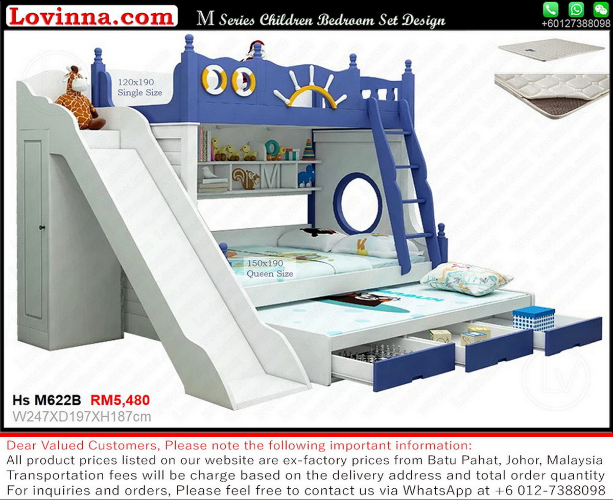 kids open shelf bedroom set  