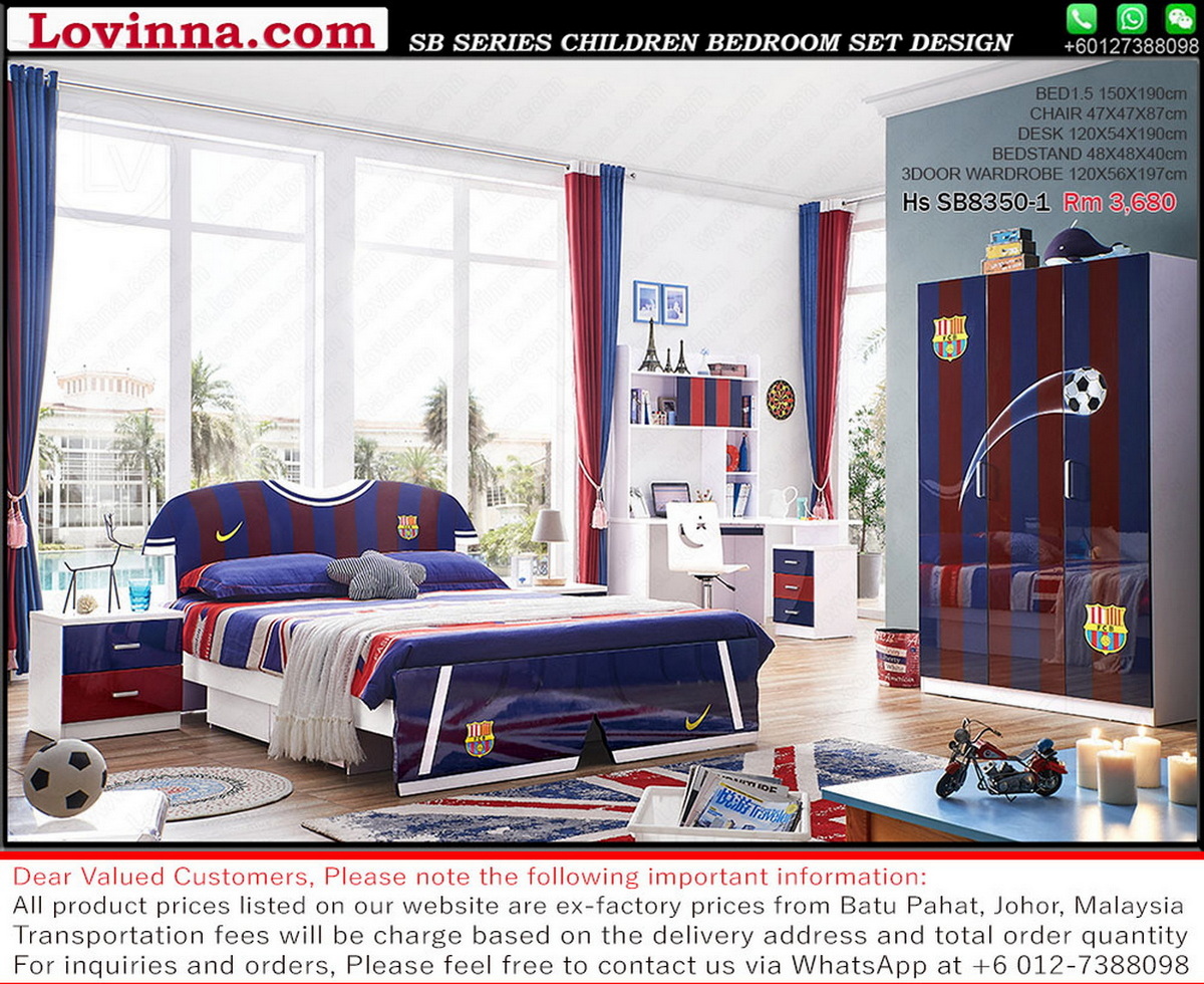 kids wardrobe and study set  