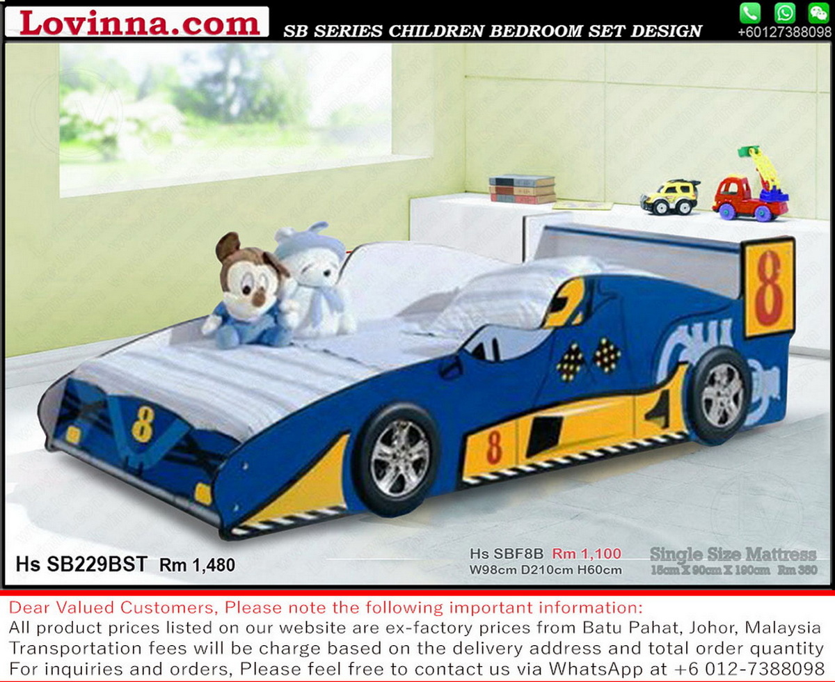 kids playful modern bed set  