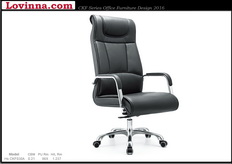 black leather desk chair