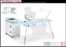 contemporary glass office desk