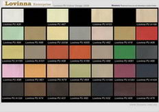 Lovinna Sofa, Cafe Sofa, PU Color Sample Card