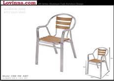 Aluminum Chair With Wooden