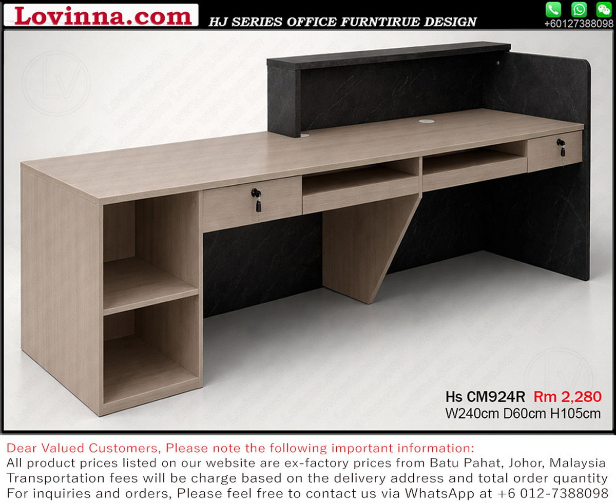 Reception table with simple elegance, ideal for clean and modern office spaces