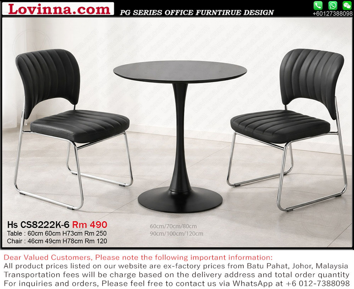 Contemporary discussion table placed in a refined office offering a calm and organized atmosphere