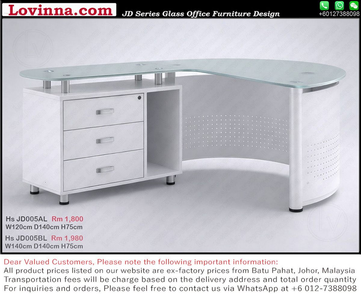 modern workstation with storage drawers