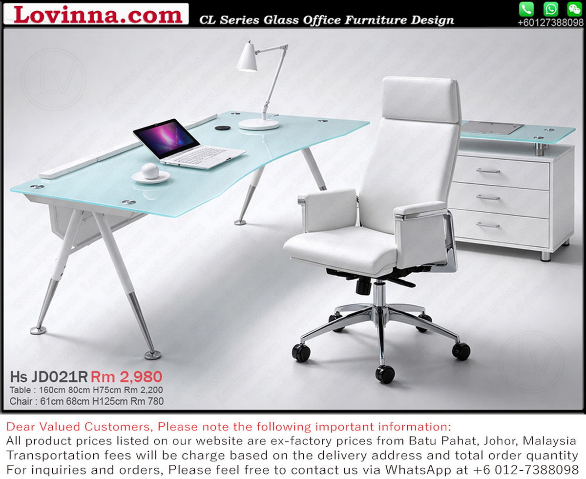 white office workstation contemporary style
