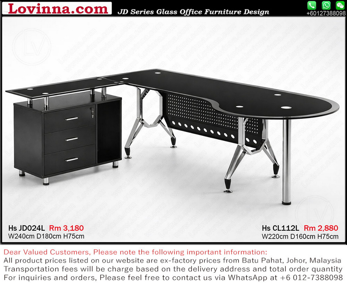 modern office table with drawer pedestal
