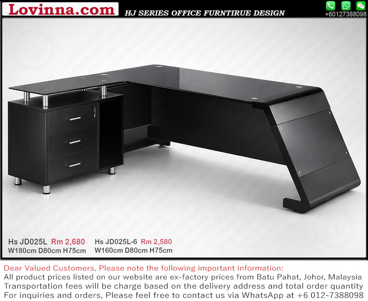 modern desk with drawer pedestal unit