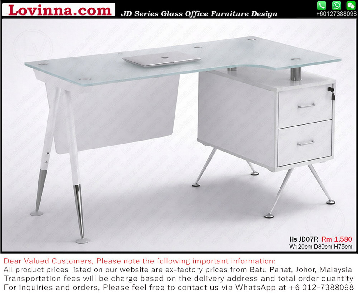 white executive desk minimalist concept