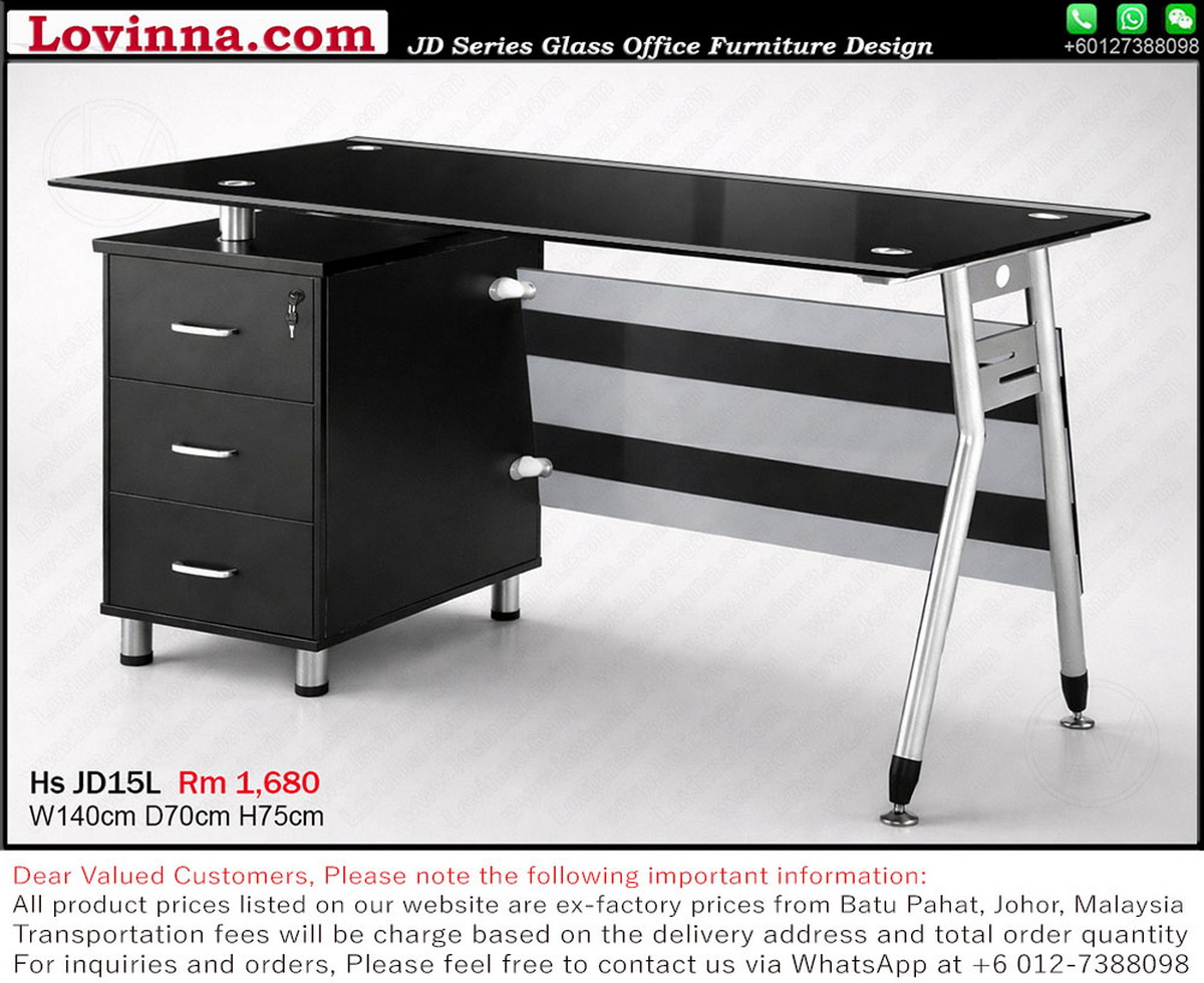 black desk with modern aesthetic look