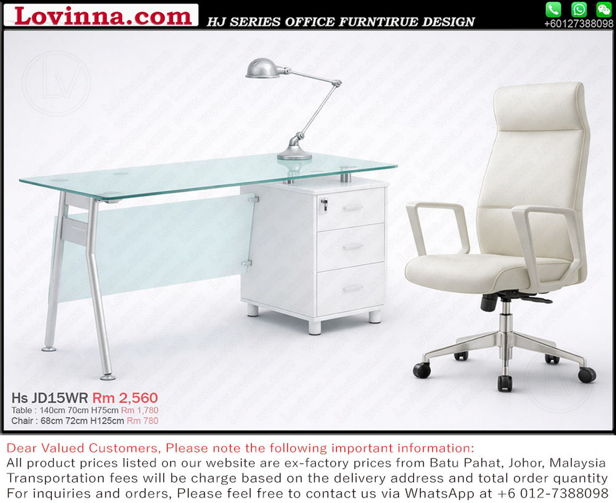 L shape office desk with drawer unit