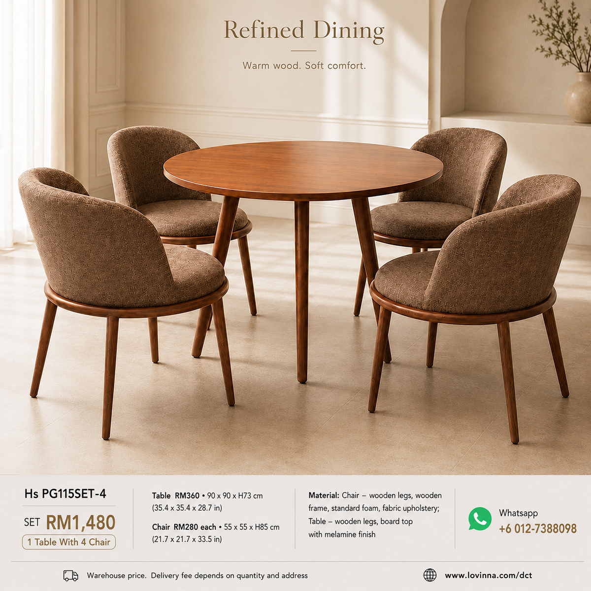 Elegant discussion table setup in a corporate environment emphasizing clarity and professionalism