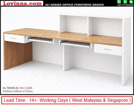 reception table internal layout contemporary reception counter