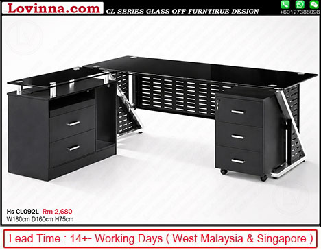 contemporary office desk with metal legs