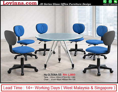 rectangular office table with soft chairs