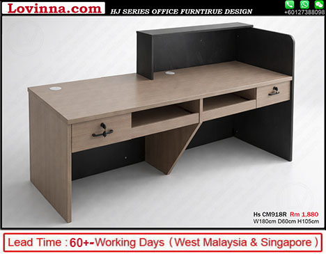 reception table internal layout clean modern reception area