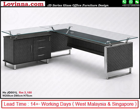 black glass desk contemporary style