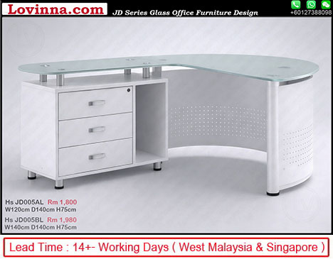 modern workstation with storage drawers