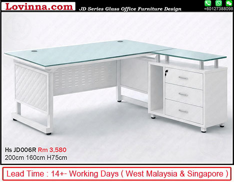 modern office desk with cable holes