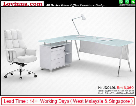 minimalist office table with drawers