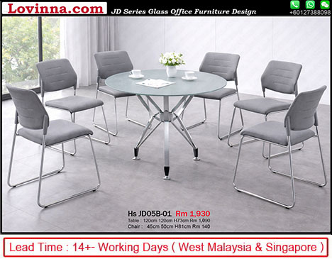 square office table with grey seating